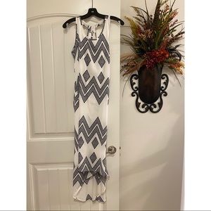 Black and white maxi dress